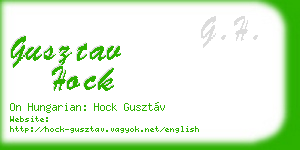 gusztav hock business card