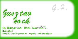 gusztav hock business card